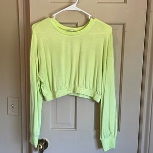 Colsie Neon Yellow cropped top